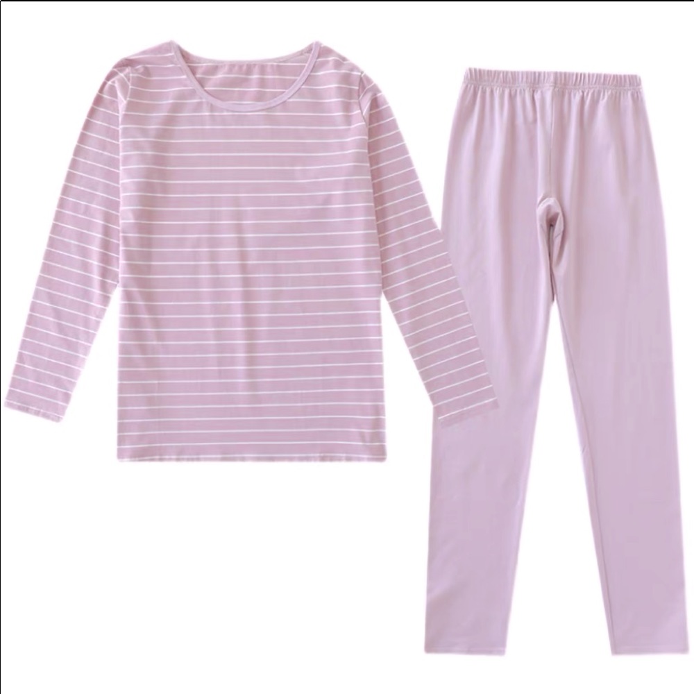 soft pink pajama set